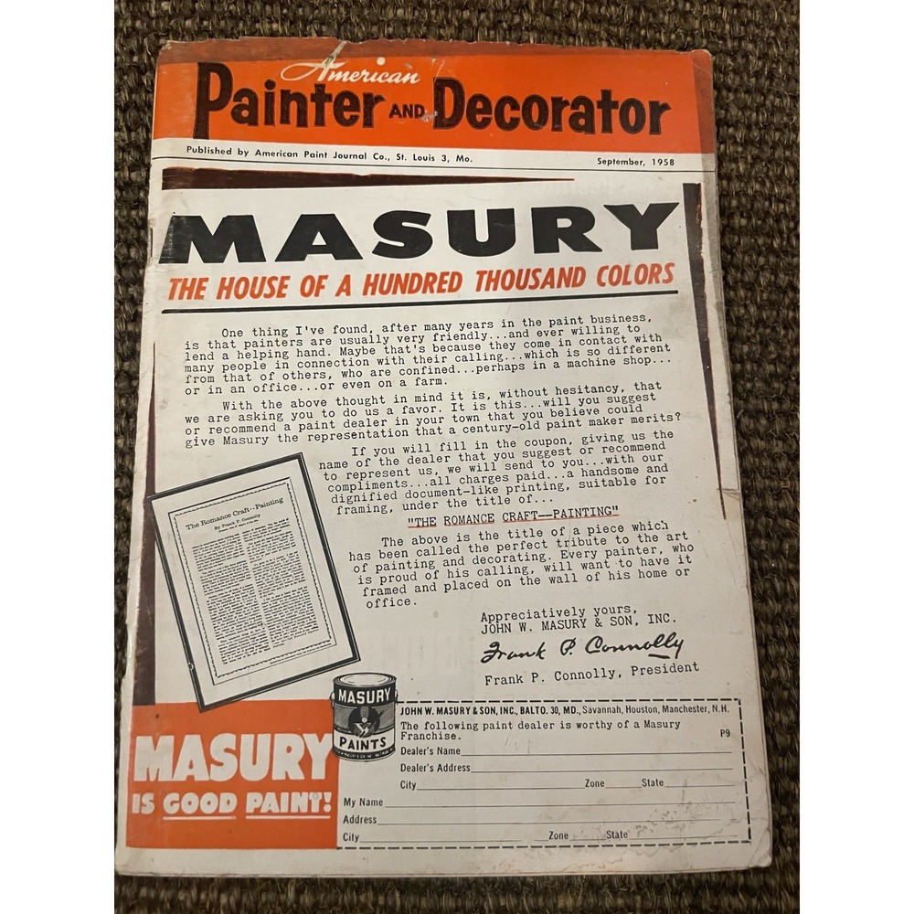 Vintage August 1954 American Painter & Decorator Magazine Booklet